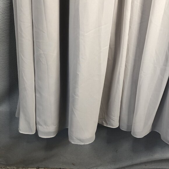 Vivian Diamond Formal Dress Womens 18 Gray Maxi Wedding Ruched Event Occasion - Picture 13 of 16